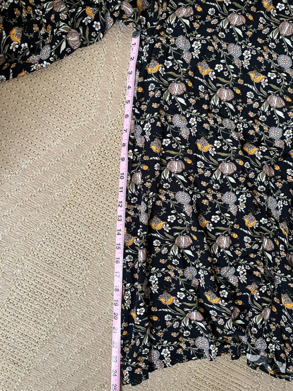 NATURAL LIFE Black Floral Wide Leg Pants - Picture 5 of 5